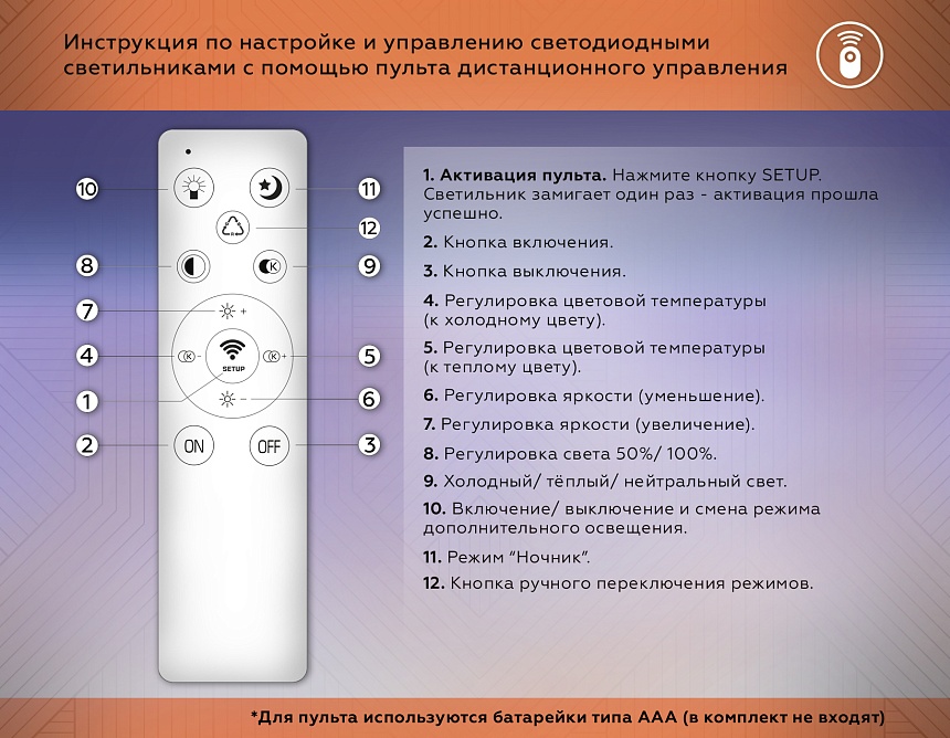 FA3844/3+3 WH белый 102W 3000K-6400K+RGB D670*115 (ПДУ РАДИО 2.4G)